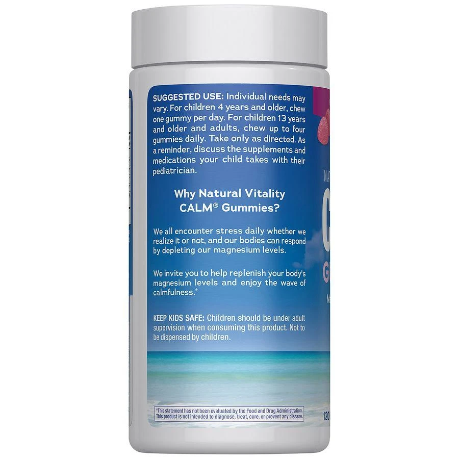 Natural Vitality Magnesium Supplement Gummies Raspberry Lemon 4