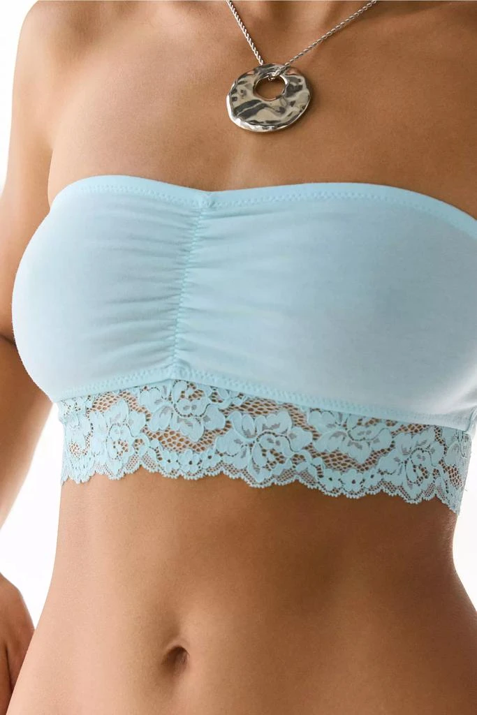 Out From Under Out From Under Lucie Cinch-Front Lace Trim Bandeau Bra Top 2