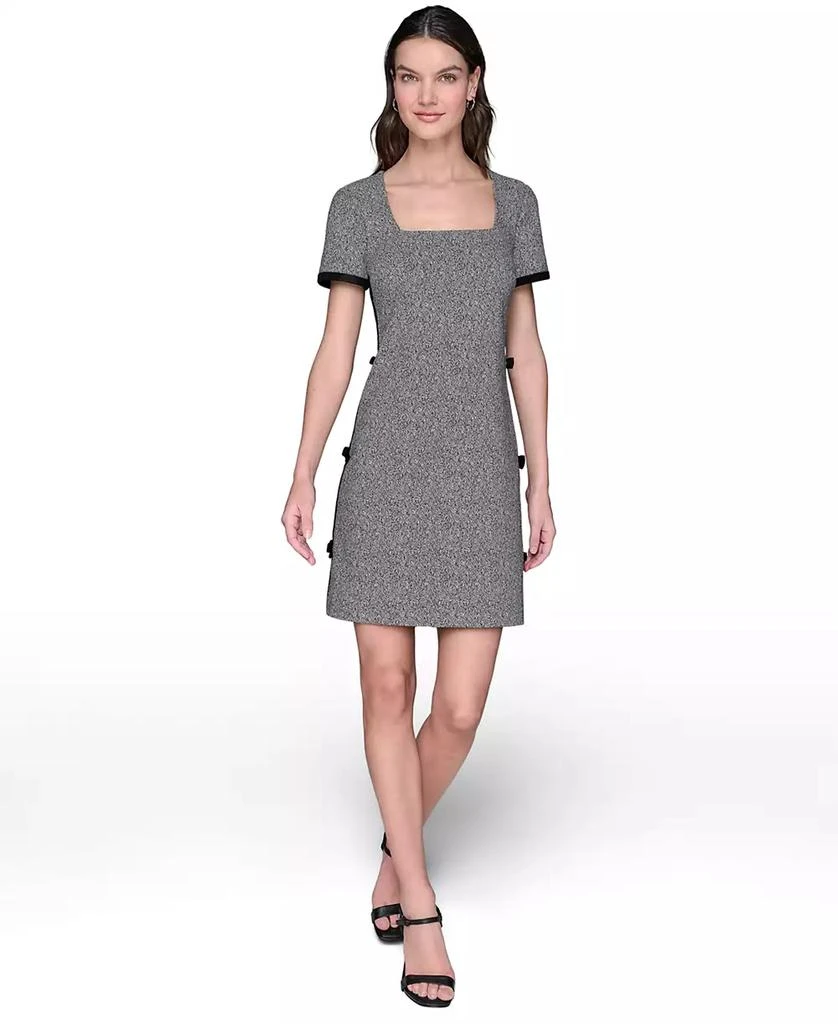 Karl Lagerfeld Paris Women's Millenium Knit Tweed A-Line Dress 4