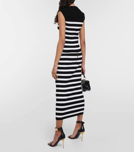 Balmain Striped ribbed-knit top 3