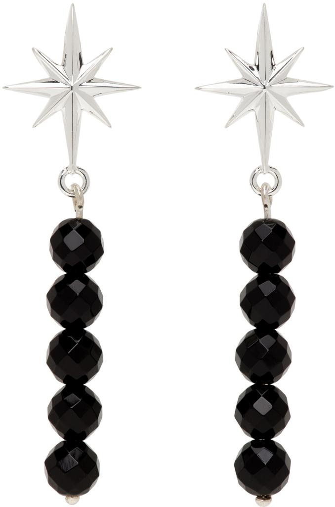 Stolen Girlfriends Club Silver & Black Drop Earrings