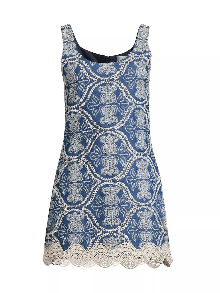 Waimari Time Willow Embroidered Cotton Minidress