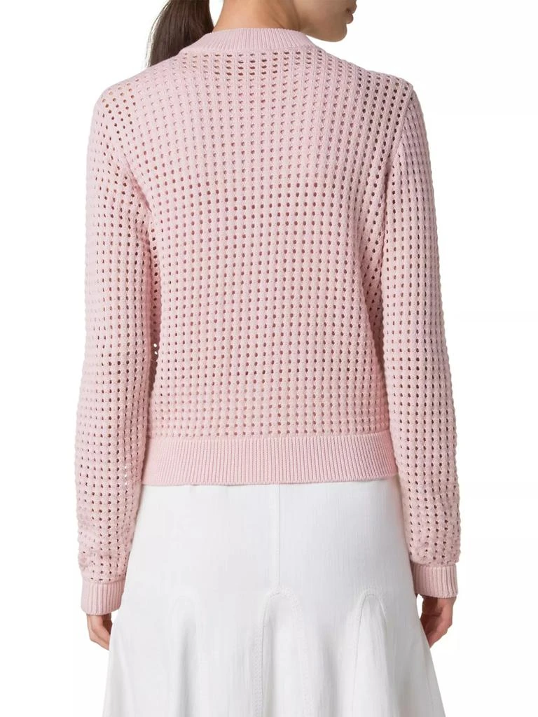 Akris Chunky Knit Mesh Cardigan Bomber 5