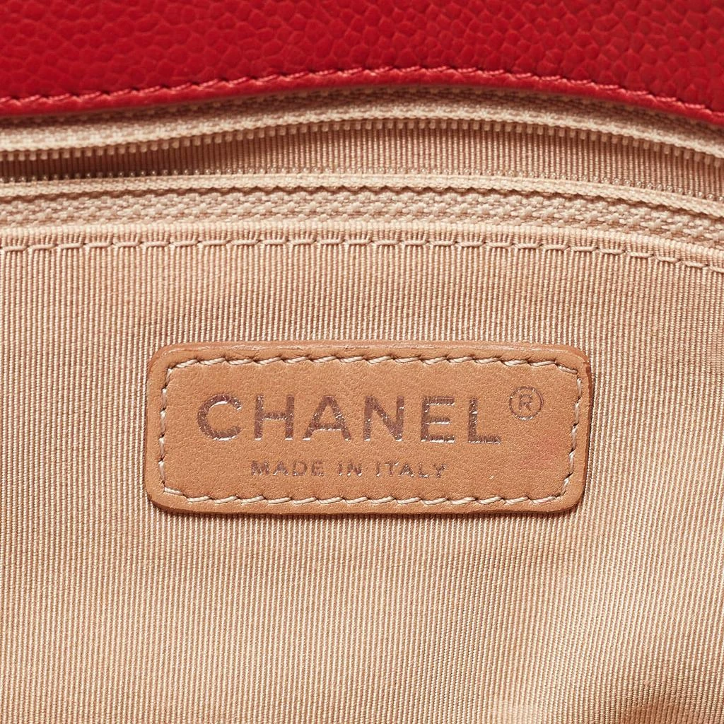 Chanel Chanel Red Quilted Caviar Leather Shopper Tote 12