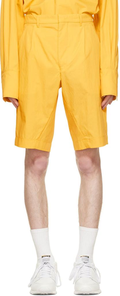 Bianca Saunders Yellow Cotton Shorts