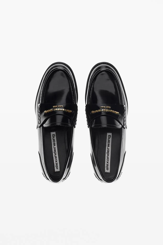 Alexander Wang CARTER LOGO LEATHER LOAFER 6