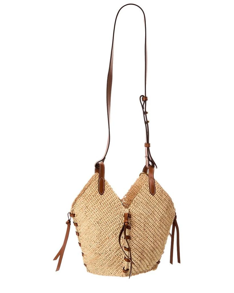 Isabel Marant Tampa Mini Raffia 
Leather Hobo Bag 2
