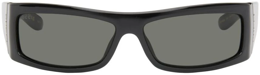 Gucci Black Rectangular Sunglasses 1