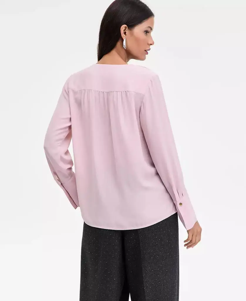 INC International Women's Surplice Long-Sleeve Blouse, Exclusively at Macy's 2