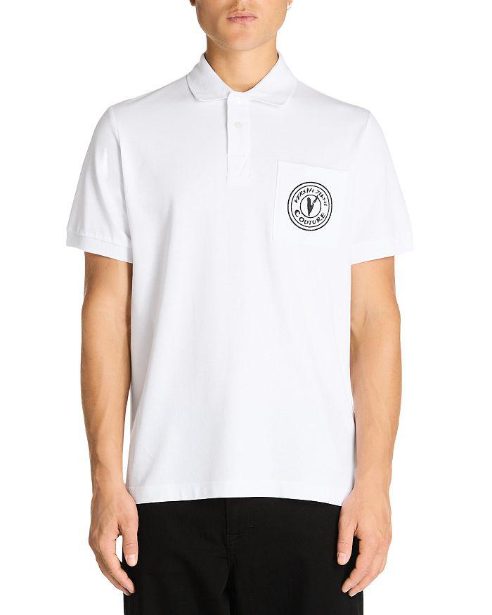 Versace Regular Fit Logo Piqué Polo