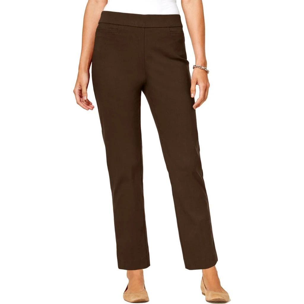 Alfred Dunner Womens Modern Fit Pull On Ankle Pants 1