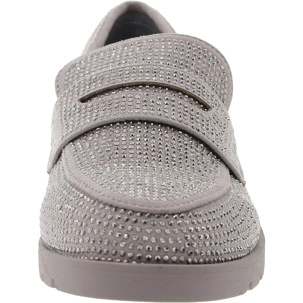 Kenneth Cole Womens Embellished Faux Suede Loafers 3