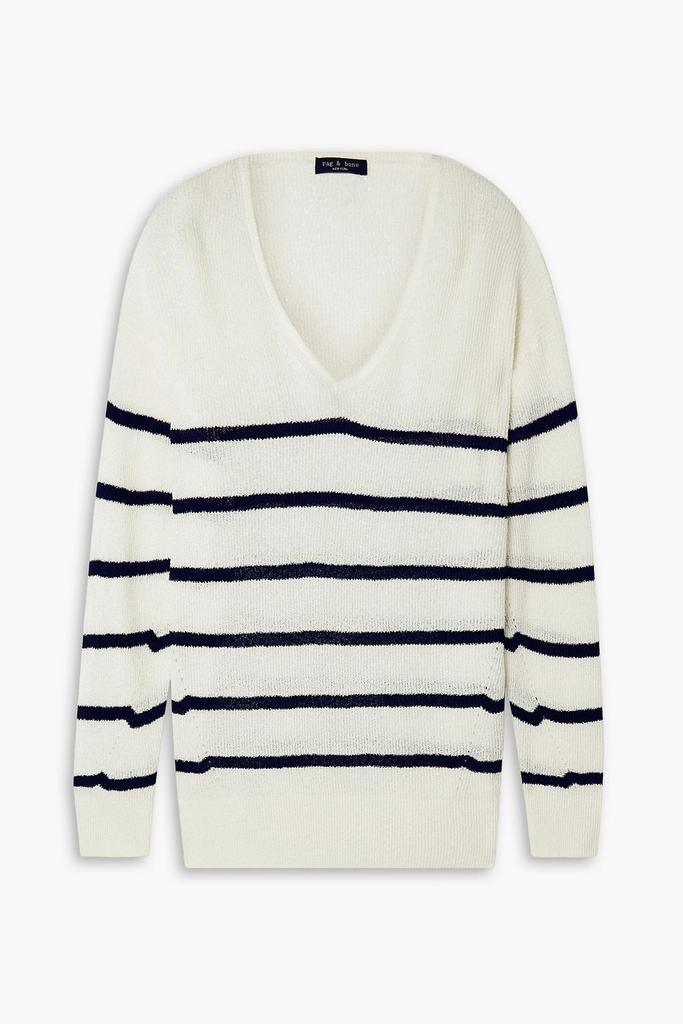 Rag & Bone Soleil striped ribbed cotton-blend sweater