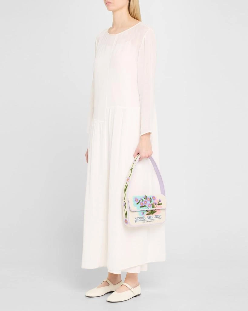 Staud Tommy Beaded Flap Shoulder Bag 5