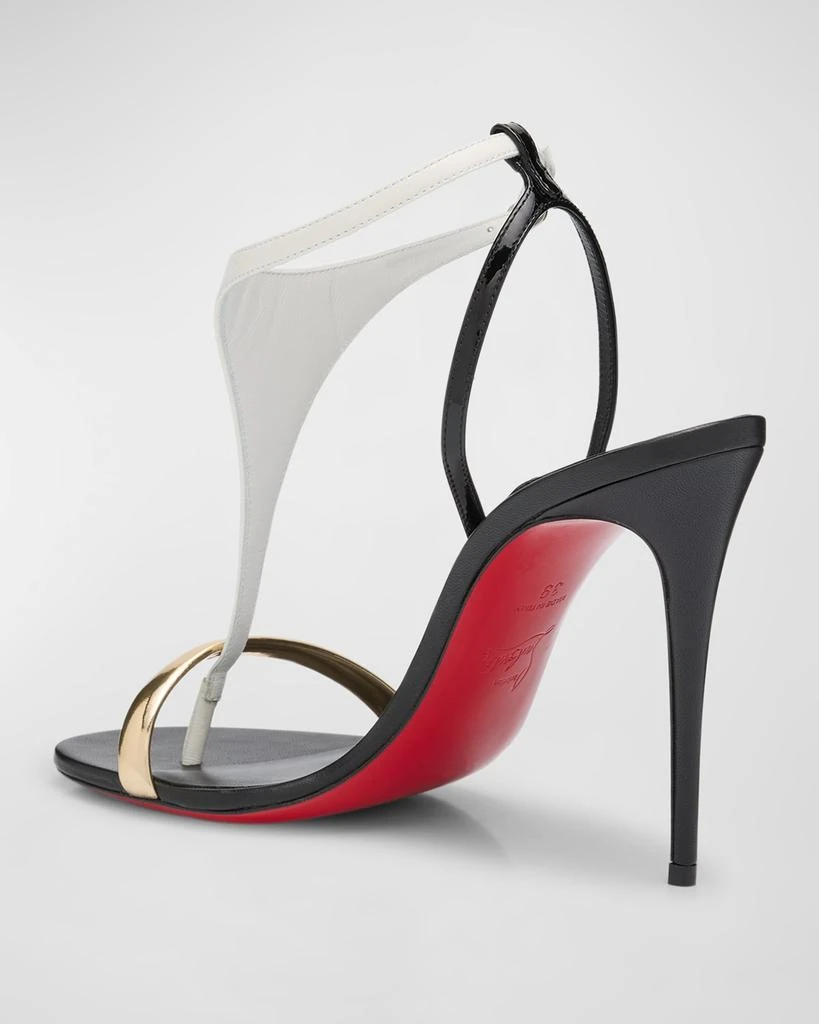 Christian Louboutin Athina Colorblock T-Strap Red Sole Sandals 5