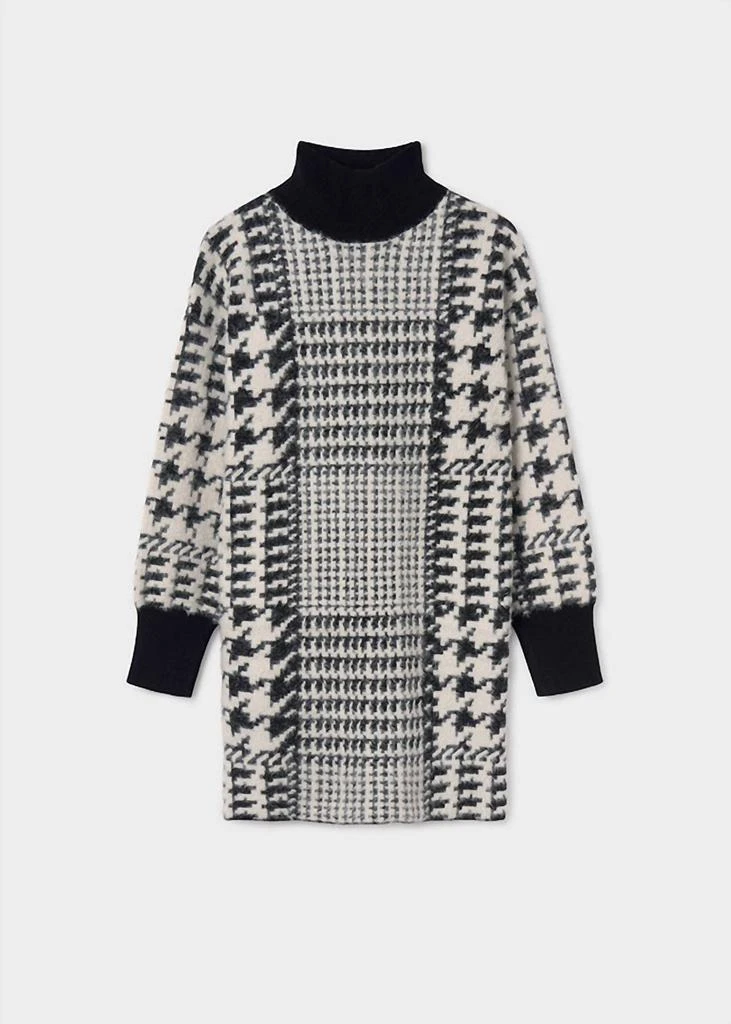 a line knit mini dress Adena Pointelle Knit Mini Dress / Chocolate | MESHKI main image 0