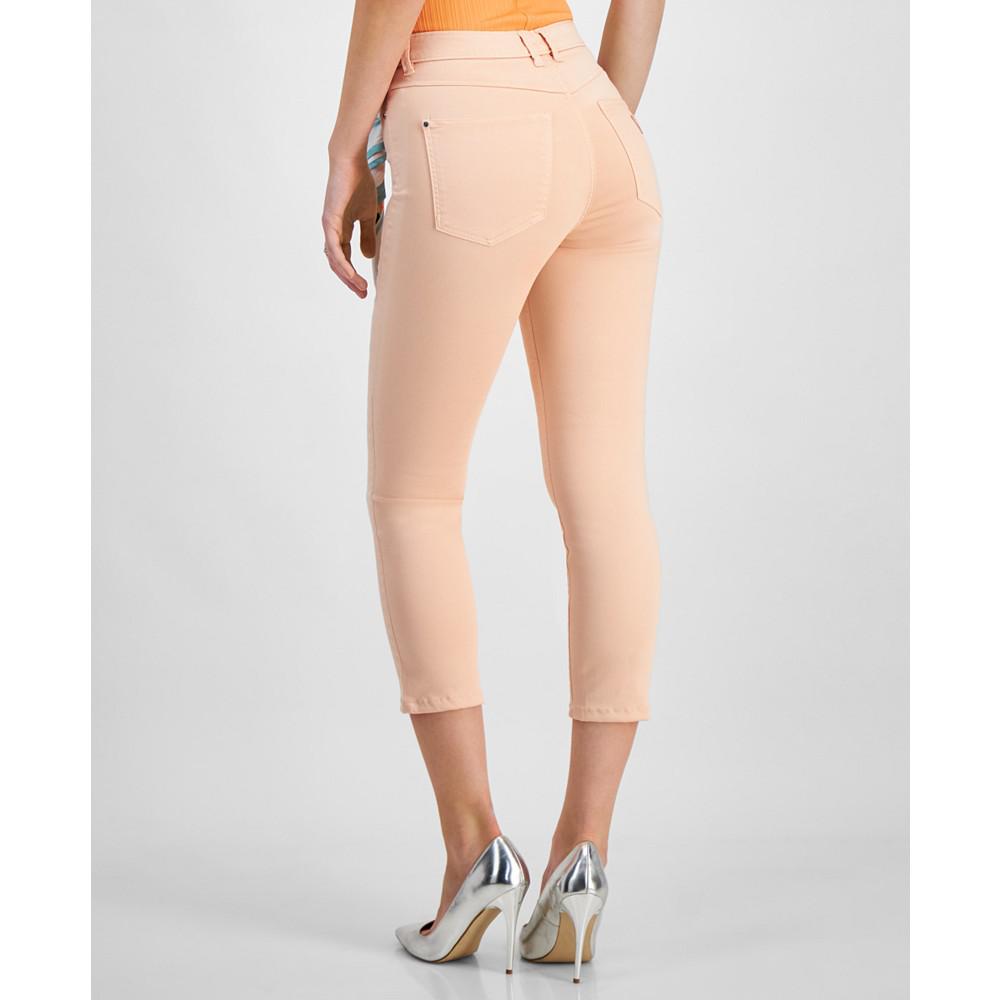 GUESS Women's 1981 Capri Removable-Scarf Skinny Pants