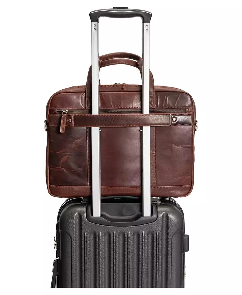 Mancini Leather Goods Men
s Buffalo Double Compartment Briefcase for 15.6" Laptop and Tablet 5