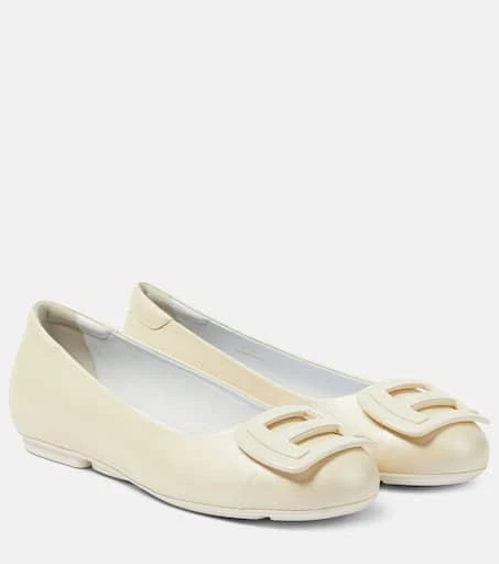 hogan H661 leather ballet flats 1