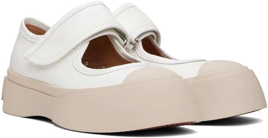 Marni White Pablo Mary Jane Ballerina Flats 4