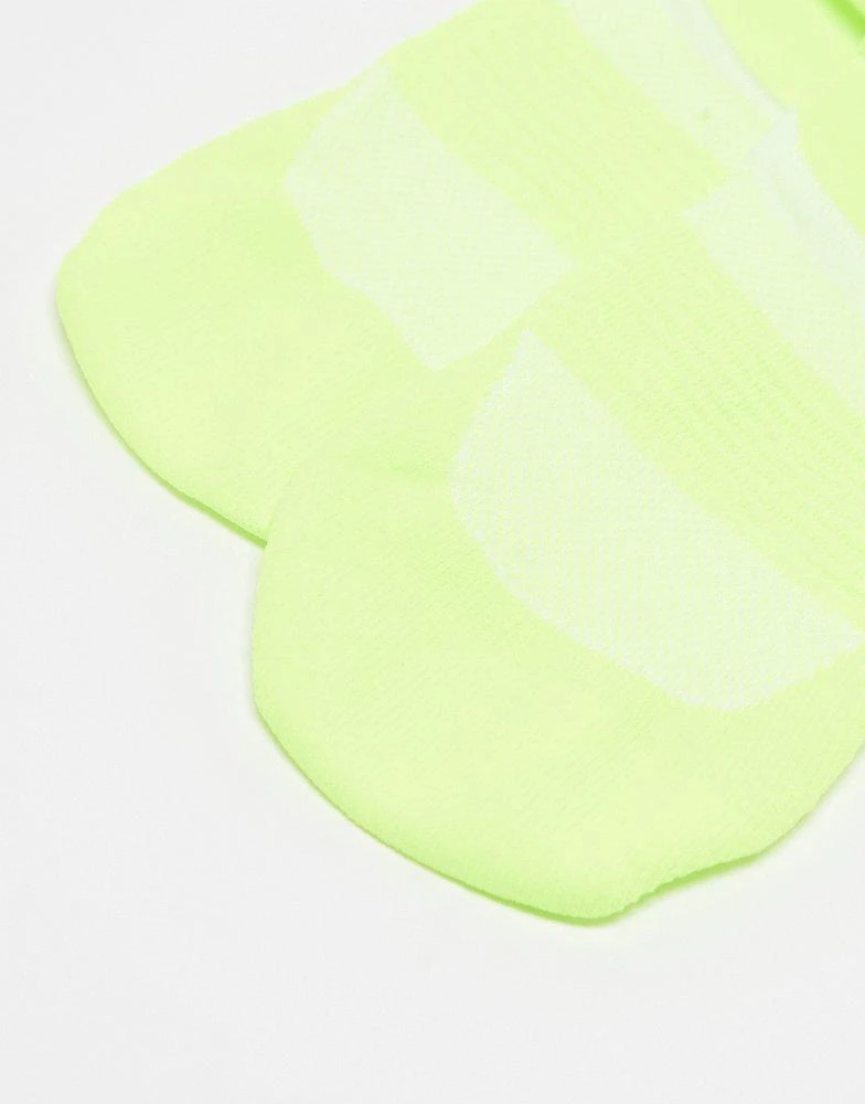 Adidas adidas Running socks in bright neon yellow 3