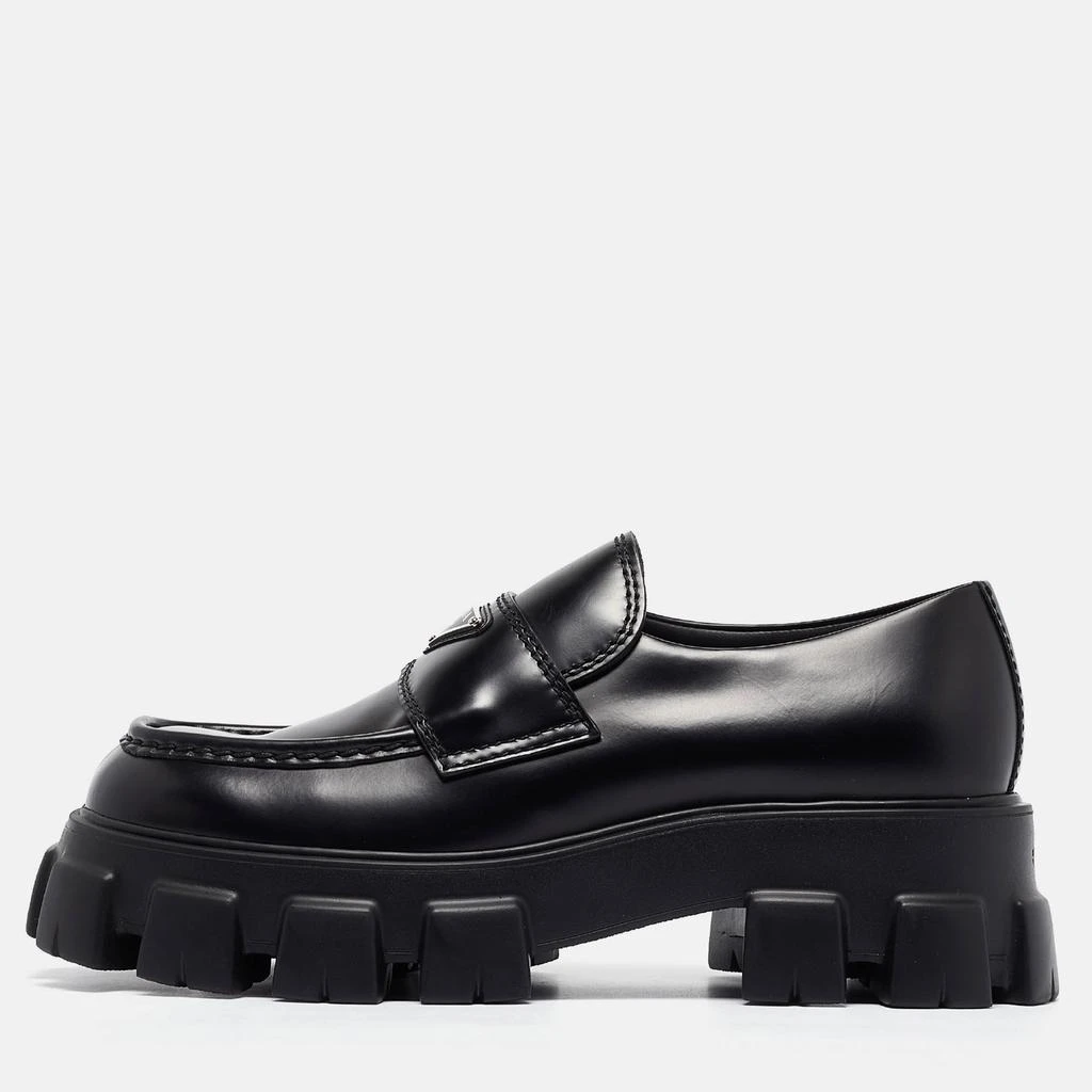 Prada Prada Black Leather Monolith Chunky Loafers Size 43.5 1