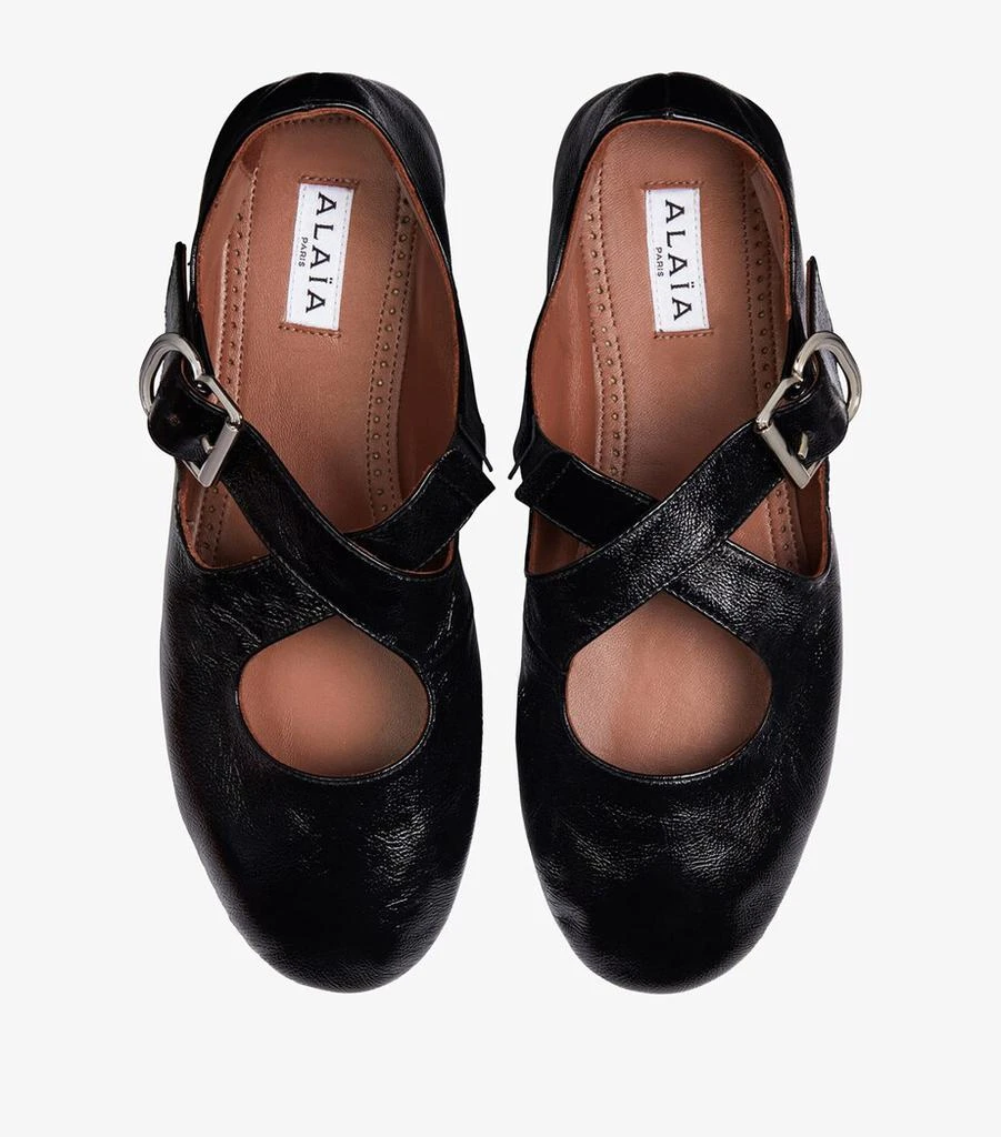Alaïa Leather Criss-Cross Ballet Flats 2