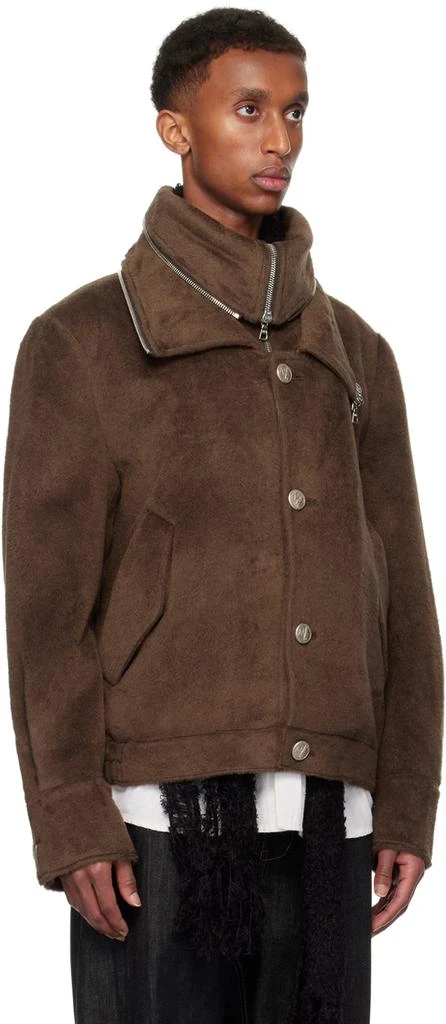 NULLUS Brown Multi-Form Aero Collar Jacket 4