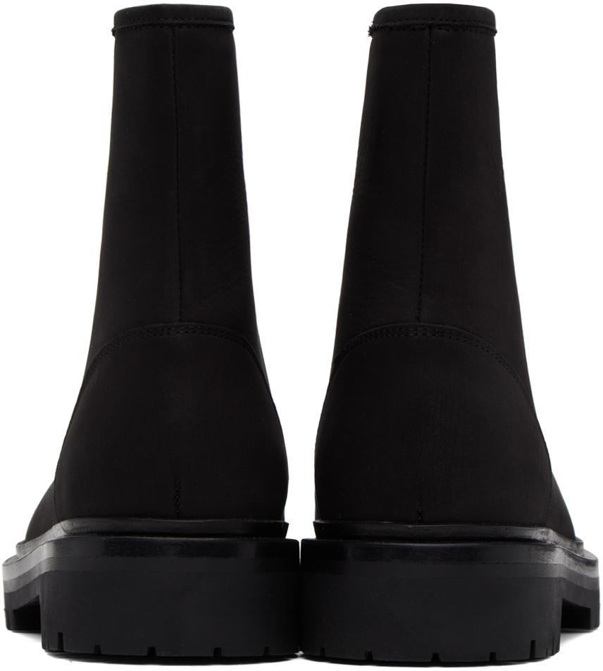 LEGRES Black Zipper Boots