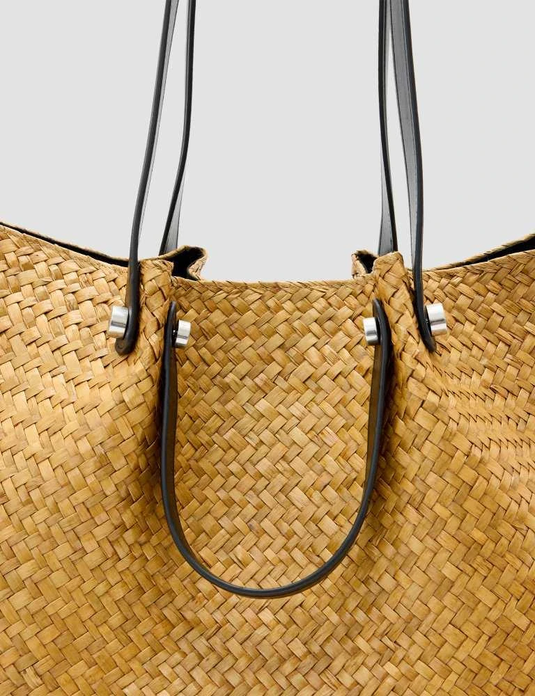 ALL SAINTS AllSaints Allington straw shoulder bag in natural 4