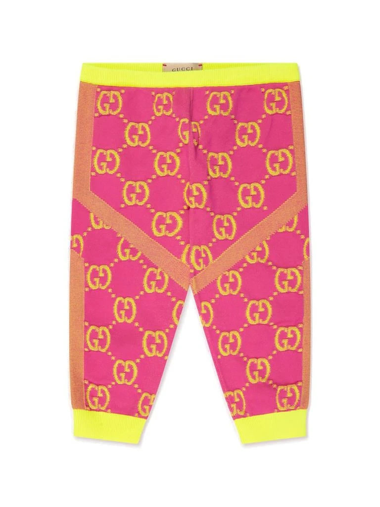 Gucci Gucci Kids Double G-Logo Contrasting Trim Leggings 1