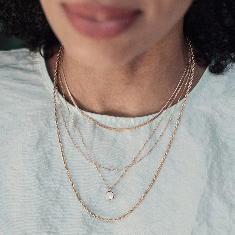 Orelia London White Opal Necklace Made With Swarovski Crystals 4