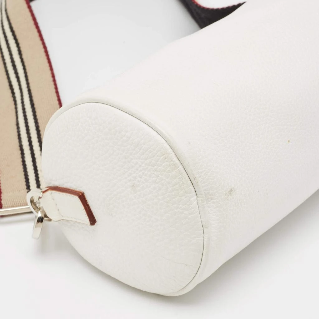 Burberry Burberry White Leather Cylinder Shoulder Bag 12