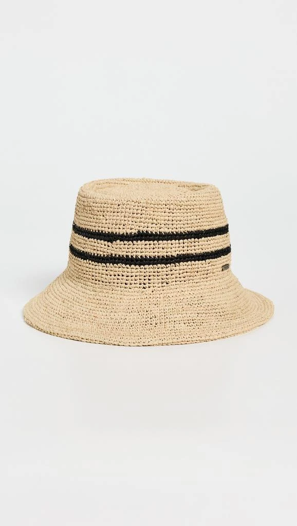 Brixton Ellee Straw Bucket Hat 1