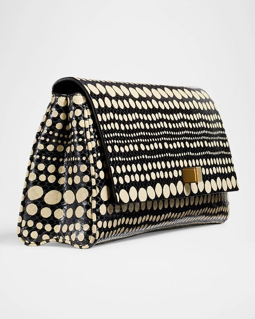 Khaite Audrey Dot Python-Embossed Leather Clutch Bag 4