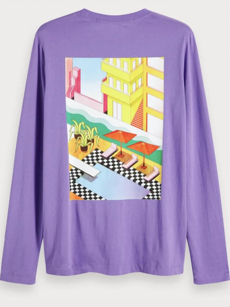 Scotch & Soda Streetwear Tee In Purple 3
