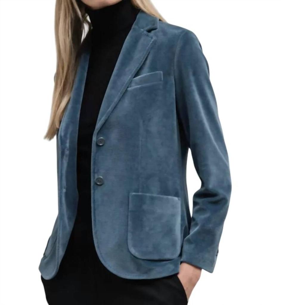 Circolo 1901 Tailored Velvet Blazer In Mineral