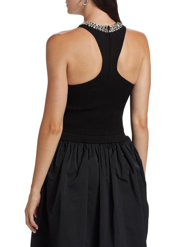 A.L.C. Bella Jeweled Knit Cropped Top