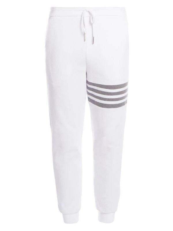 Thom Browne Stripe Waffle-Knit Joggers 1