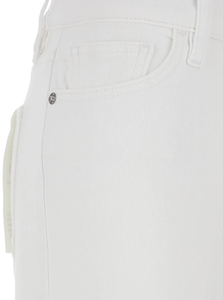 FRAME 'Le Slim Palazzo' White Five Pocket Pants In Cotton Woman 3