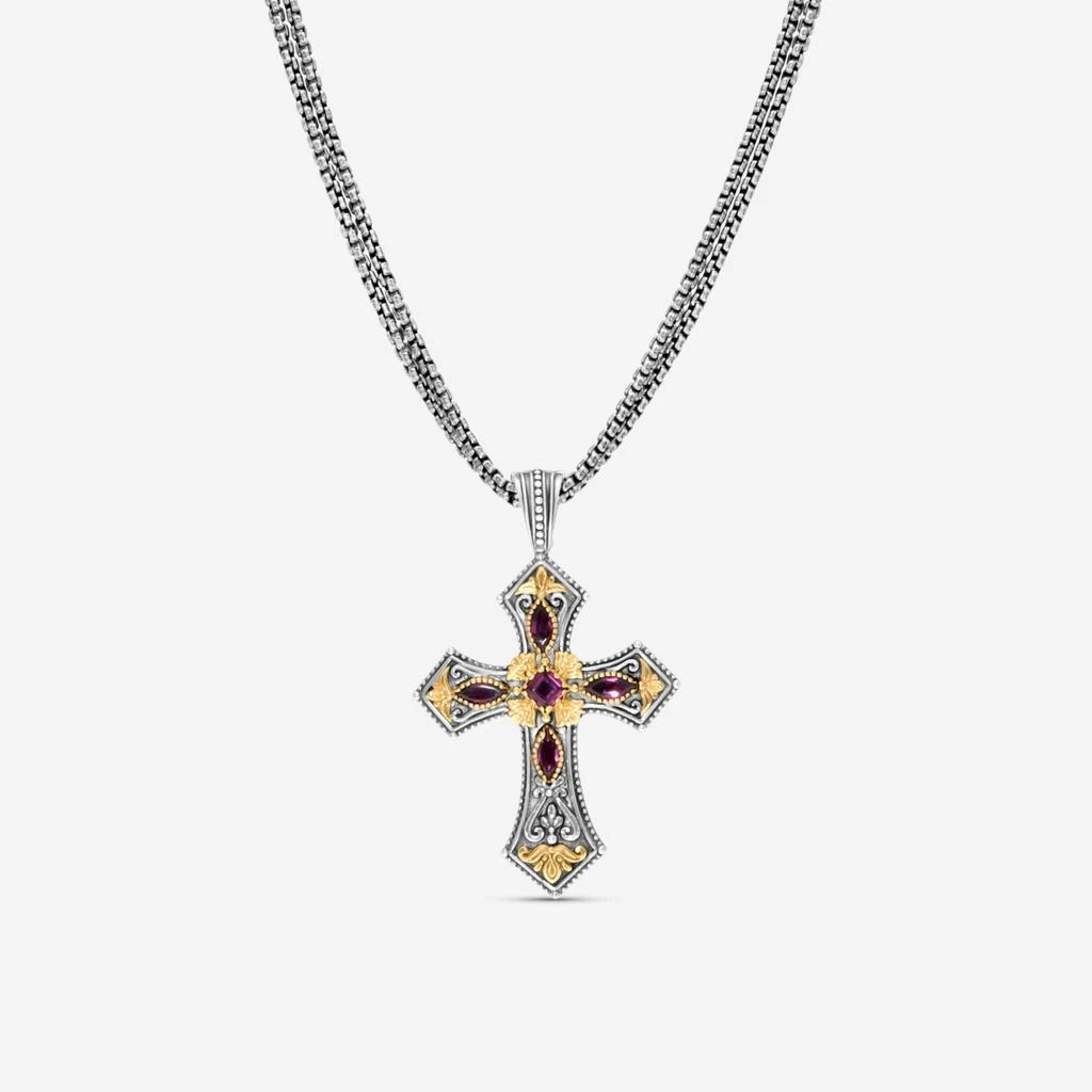Konstantino Konstantino Artemis Sterling Silver & 18K Yellow Gold Cross Pendant Necklace STKJ338-112-CUT.CHKJ2-131-51 1