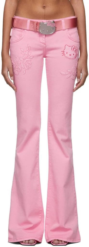 BLUMARINE SSENSE Exclusive Pink Denim Jeans 1