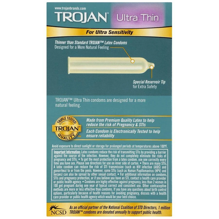 Trojan Ultra Thin Premium Lubricated Condoms 2