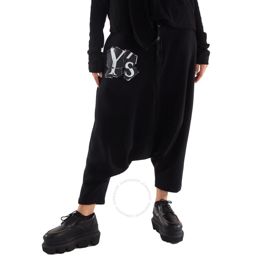 YOHJI YAMAMOTO Black Logo Sarouel Pants