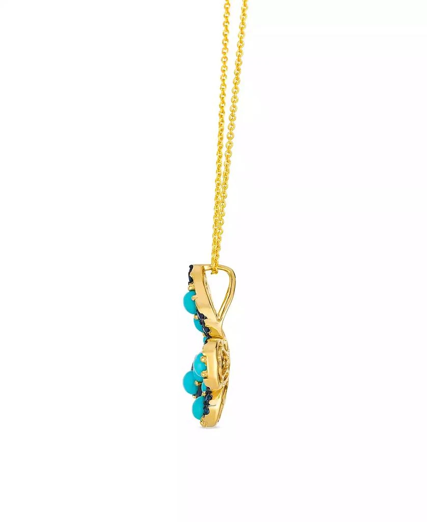 Le Vian Turquoise (1-1/50 ct. t.w.) and Sapphire (13/25 ct. t.w.) Pendant Necklace in 14k Honey Gold 2
