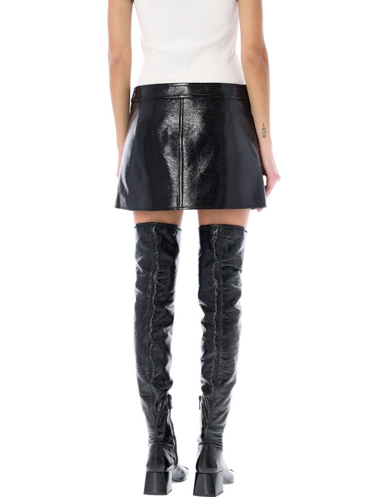 COURREGÈS ZIPPED VINYL MINI SKIRT