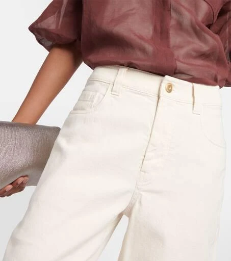 Brunello Cucinelli High-rise cotton pants 4