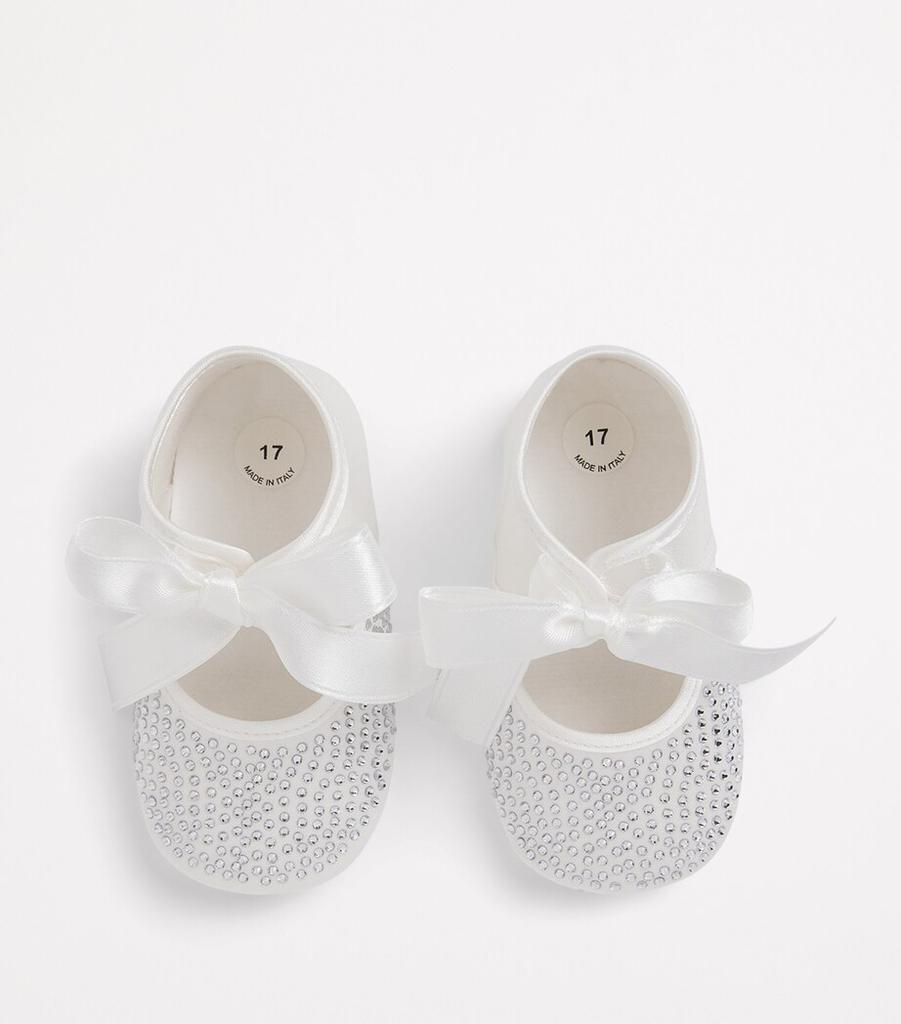 Bimbalo Satin Crystal-Embellished Ballet Flats