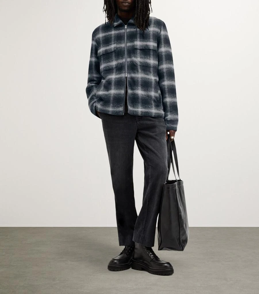 ALL SAINTS Cotton Brushed Check Marley Jacket 2
