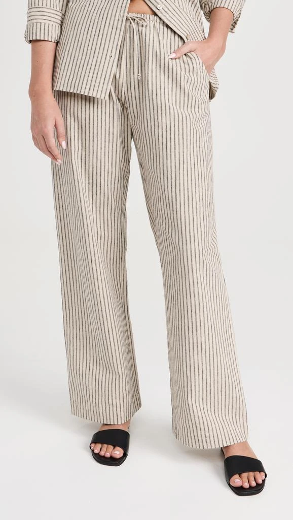 DONNI The Linen Stripe Drawstring Pants 1